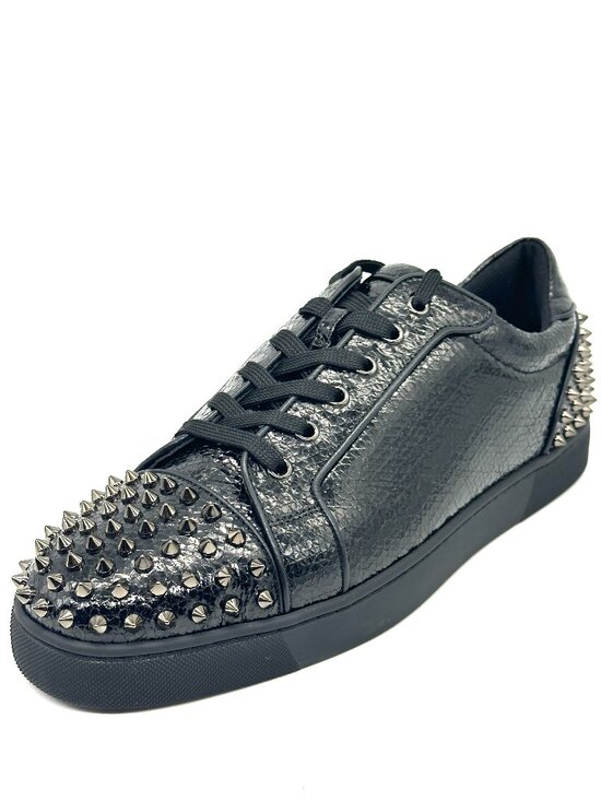 Christian Louboutin SEAVASTE 2 ORLATO Spikes Studded Crackled Sneakers Trainers main image 5